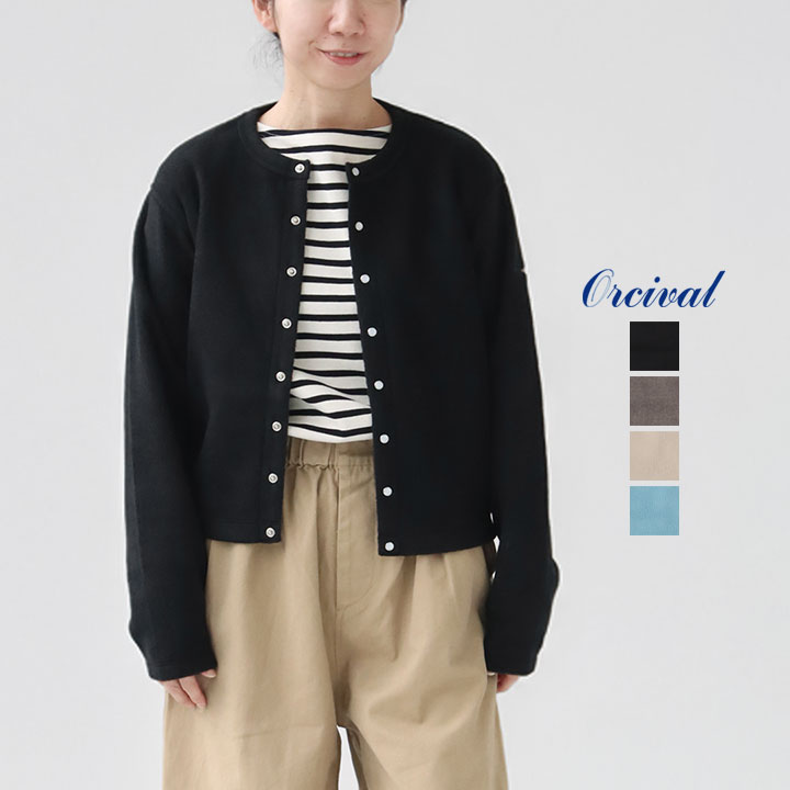楽天市場】ORCIVAL オーシバル｜フリース クルーネックカーディガン OR