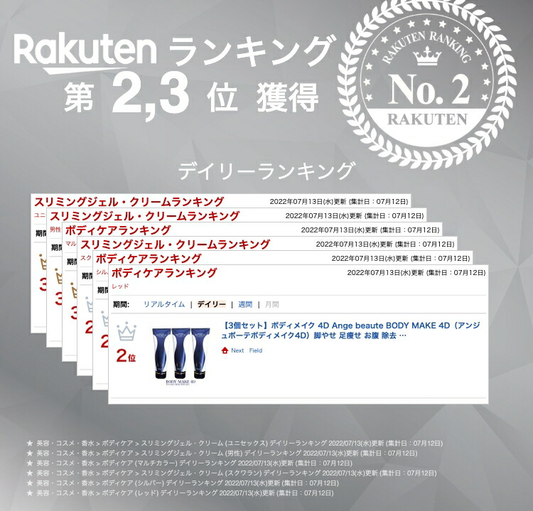 楽天市場】ボディメイク 4D 【3個セット】 Ange beaute BODY MAKE 4D