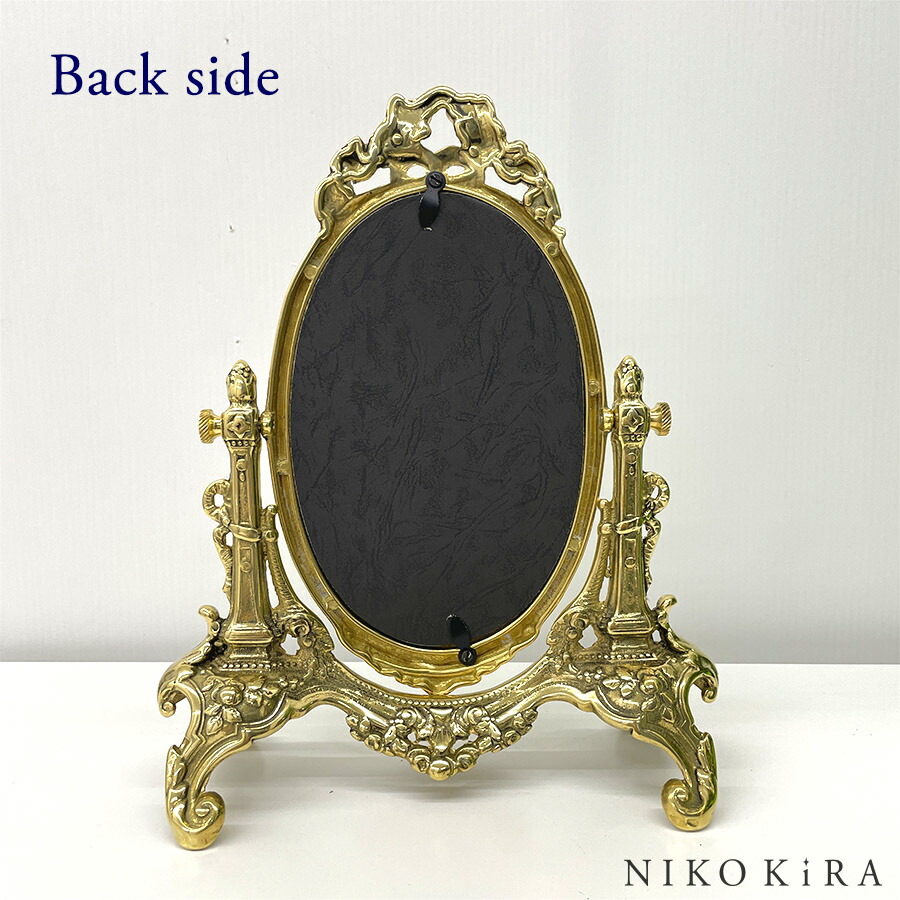 楽天市場】卓上鏡 卓上ミラー 鏡 卓上 イタリア製 真鍮 スタンドミラー