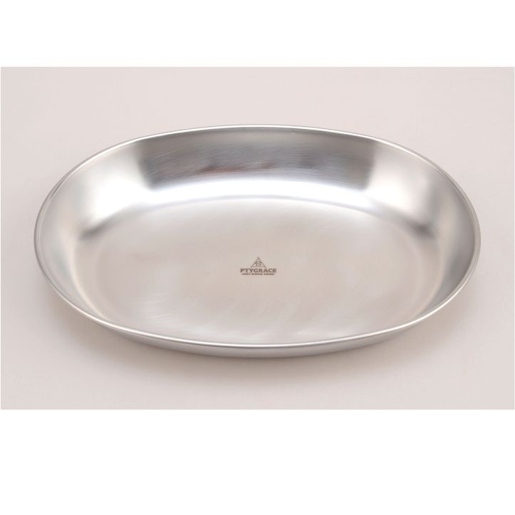 楽天市場】【名入】ステンレス カレー皿＆スプーン2pcセット 小判型