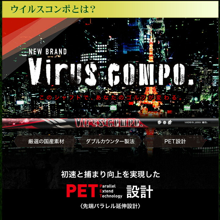 楽天市場】タイトリスト ドライバー用 CMX互換スリーブ付シャフトVirus