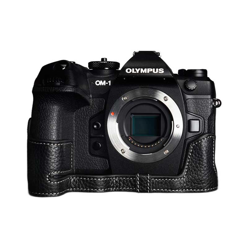 楽天市場】OLYMPUS OM SYSTEM OM-1 用レザー ケース Black ブラック TP