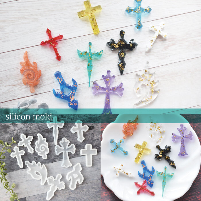 楽天市場】お一人様2つまで 【2個セット】 シリコンモールド 十字架