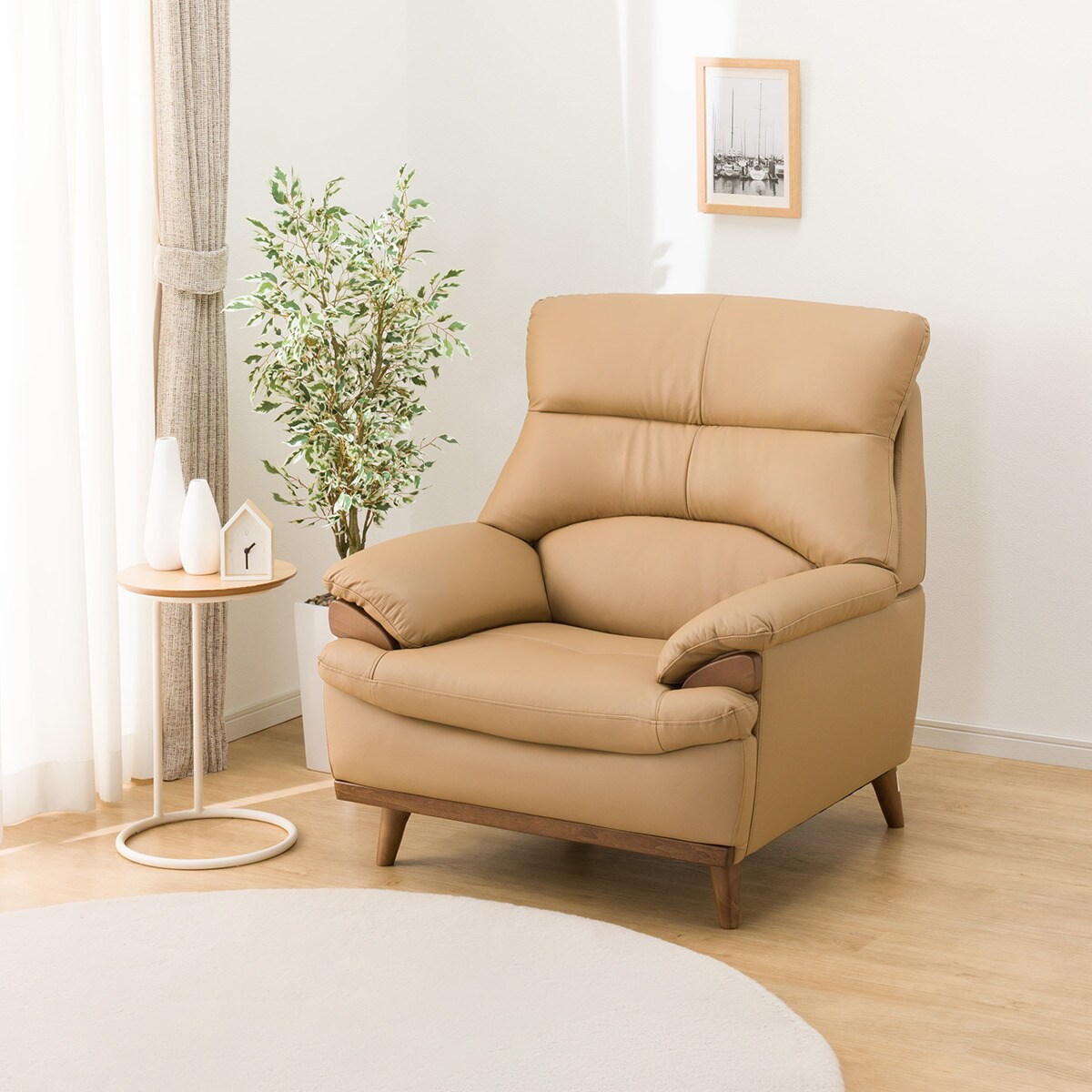 楽天市場】1人掛けソファ(PD02-2 革) ニトリ 【配送員設置商品】 : ニトリ