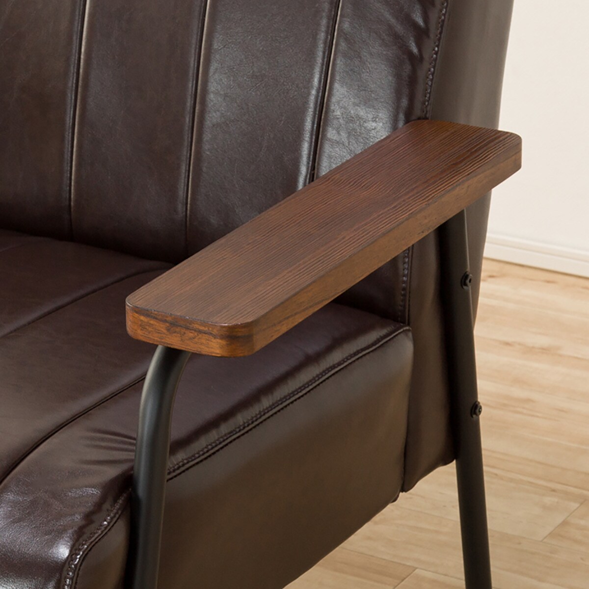 楽天市場】1人掛け 合皮ソファ (Nシールド ステイン2KD DBR) ニトリ