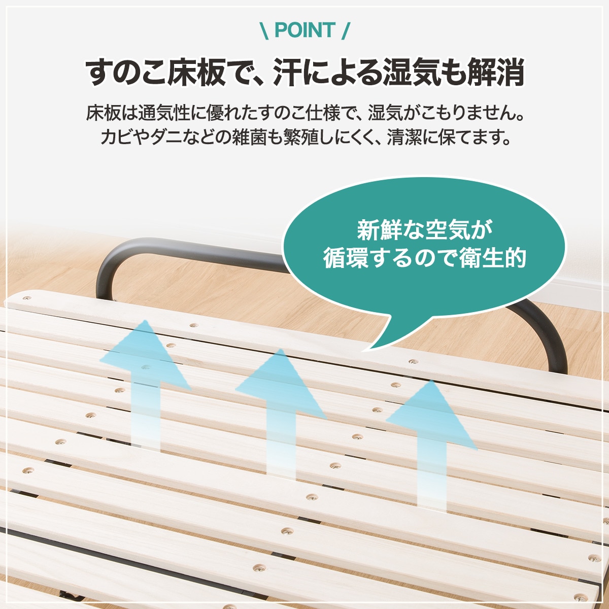 楽天市場】折りたたみすのこベッド (ハングJY W100) ニトリ 【玄関先迄