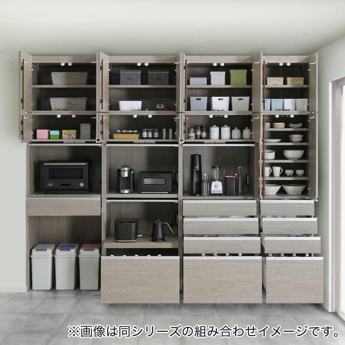 楽天市場】見せない家電収納 引き出し＆レンジタイプ ニトリ 【配送員