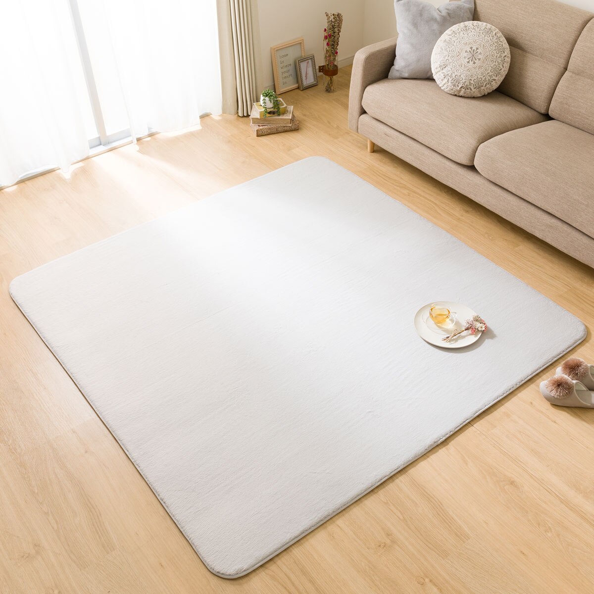 楽天市場】ふわふわで心地よいファーラグ(cST02) ニトリ 【玄関先迄