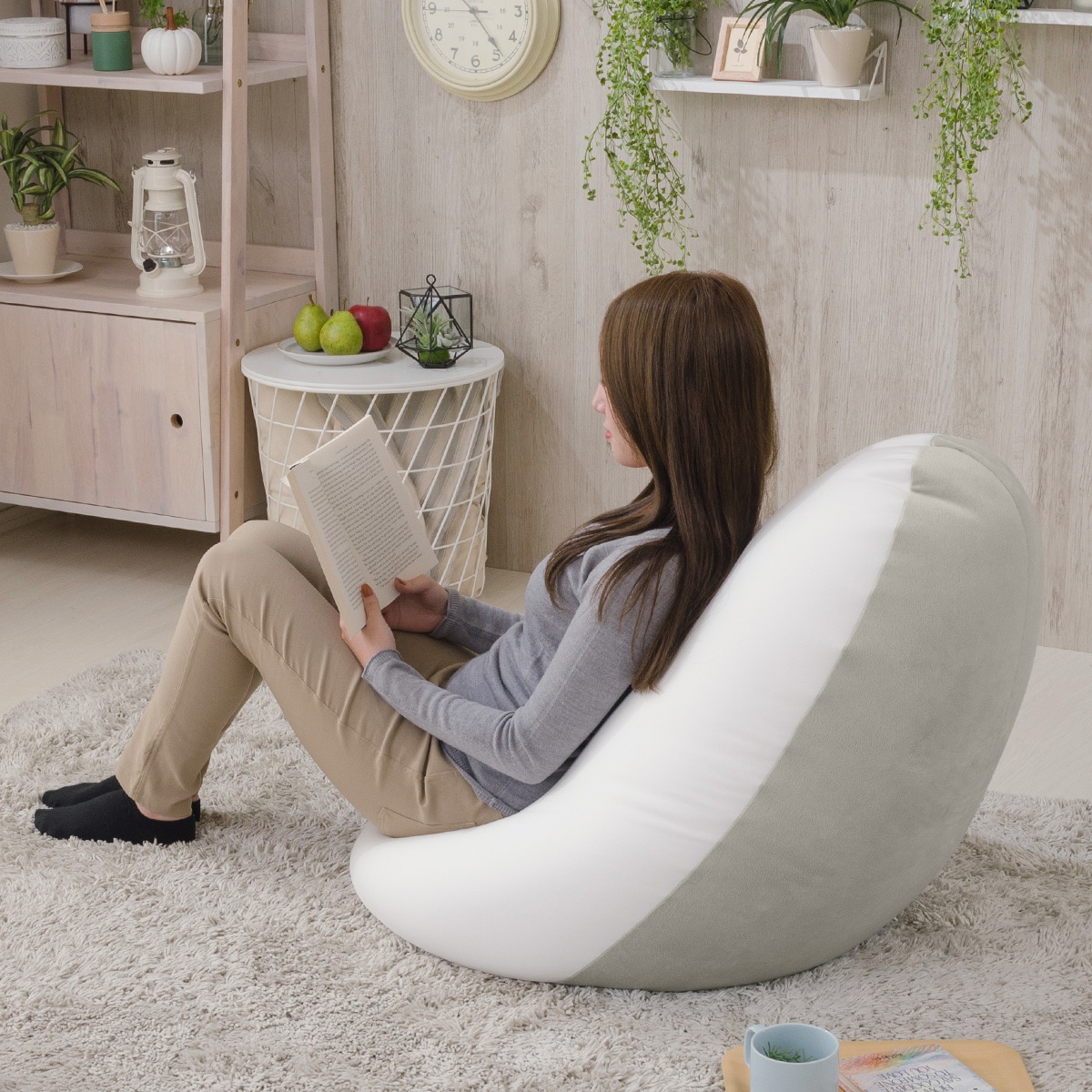 黒いビーズクッション ドロップ型 ラブブ 黒いビーズクッション