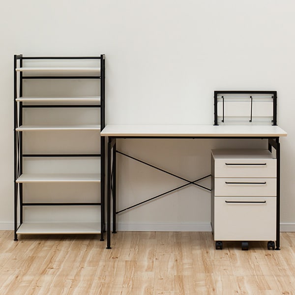 楽天市場】[幅120cm]デスクワゴンシェルフセット (サーヤ) ニトリ