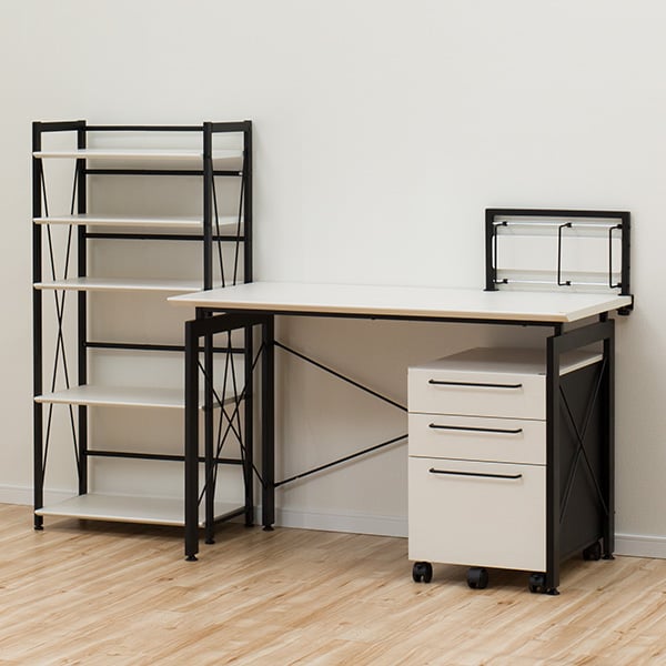 楽天市場】[幅120cm]デスクワゴンシェルフセット (サーヤ) ニトリ