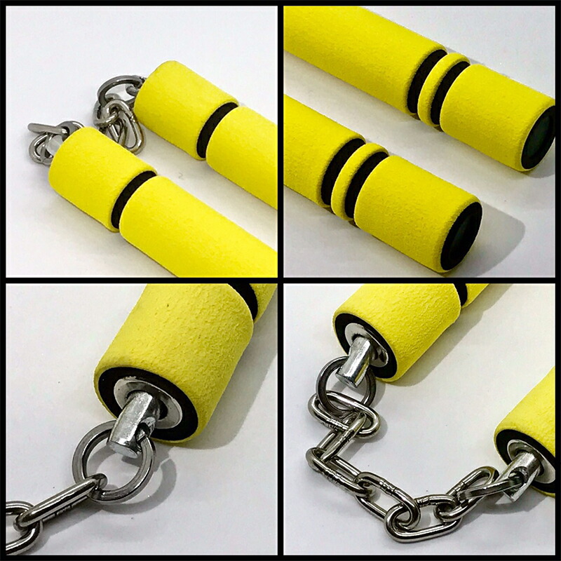 楽天市場】ヌンチャク 28cm 黄色 黒色 カンフー 武術 武具 ウレタン