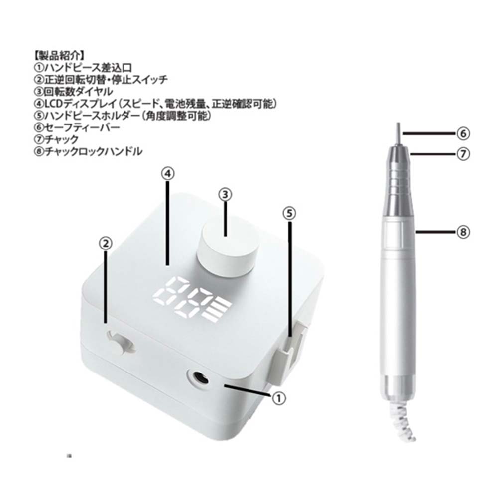 楽天市場】SHAREYDVA シャレドワ ネイルマシーン Mox ホワイト 充電式