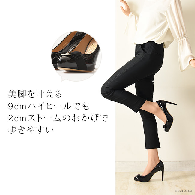 楽天市場】フェラガモ リボン パンプス エナメル レディース Salvatore