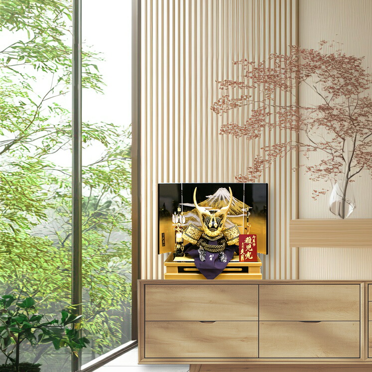 楽天市場】かぶれる兜 五月人形 久月 着用兜 飾り台付き平飾り 豪華