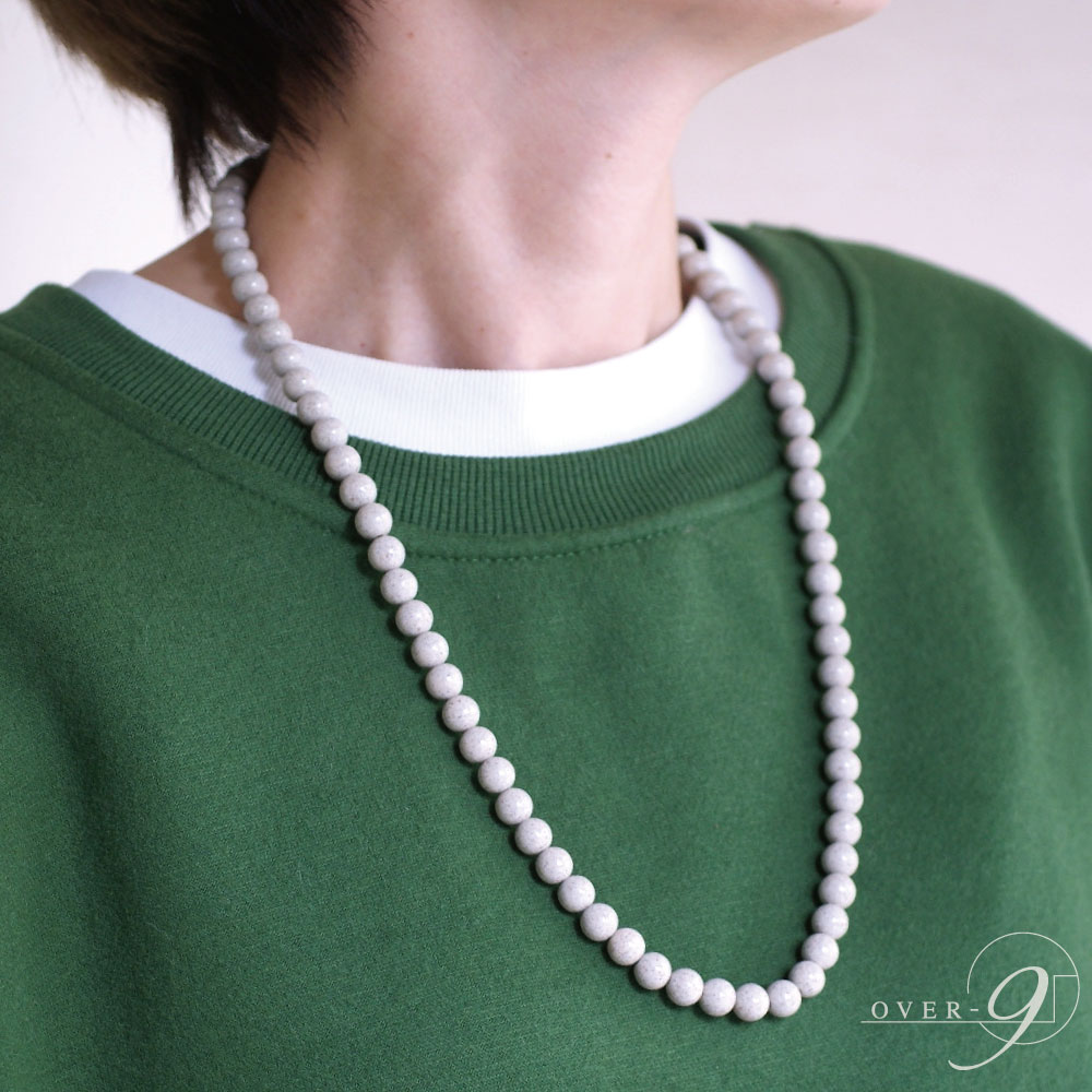 楽天市場】OVER-9 北投石 着脱容易 ゴム ネックレス【8mm 首周り約60cm