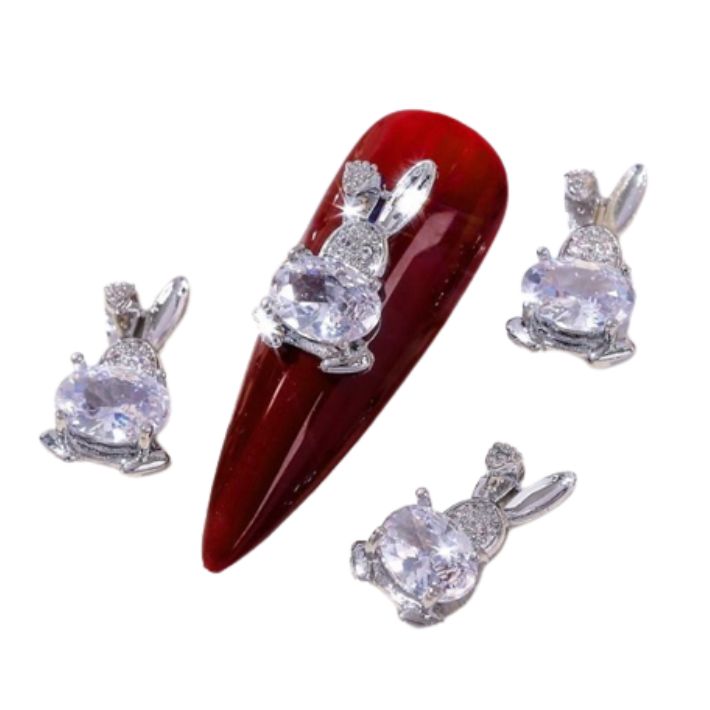 楽天市場】ポイント5倍ネイルパーツ ストーン うさぎ 2P ラビット