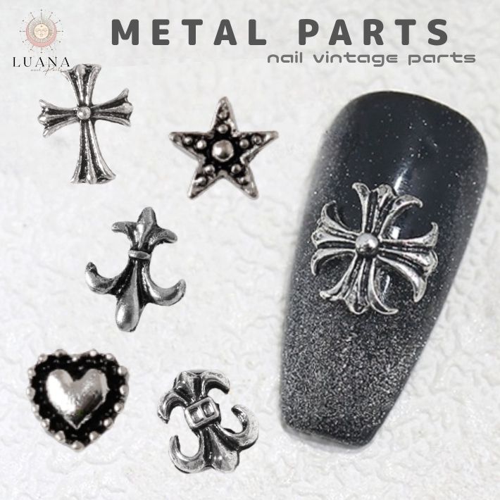 楽天市場】ポイント5倍ネイルパーツ メタル パーツ シルバー 十字架