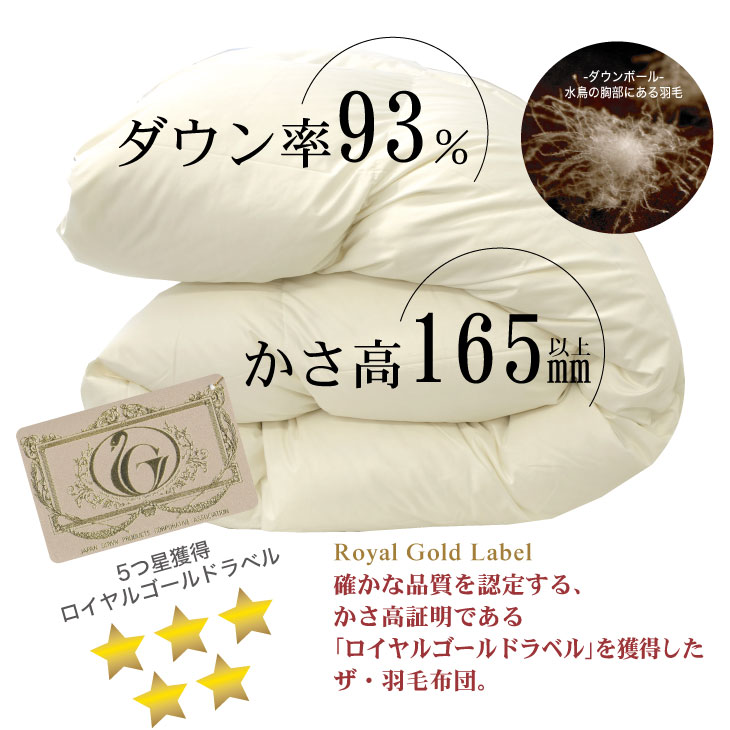 楽天市場】羽毛布団 セミダブルサイズ ザ・羽毛布団 【ロイヤル
