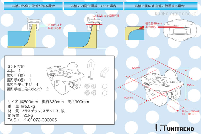 楽天市場】ユニトレンド 回転バスボード / BBK-001 : オアシスプラス