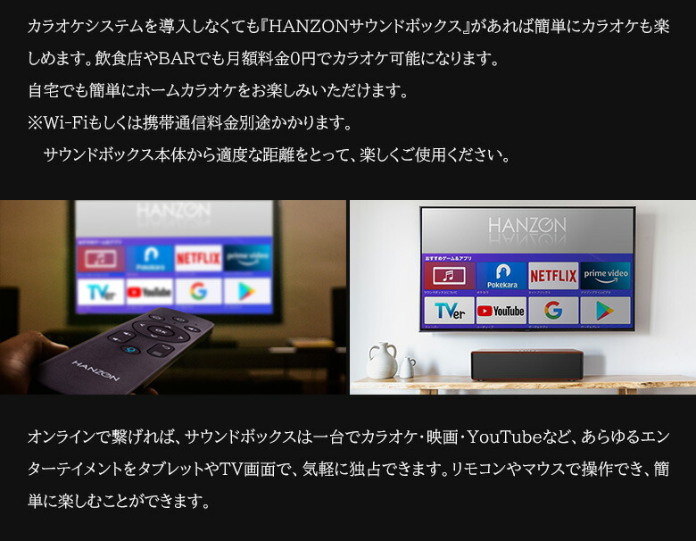 楽天市場】HANZONサウンドボックス カラオケセット 家庭用 マイク