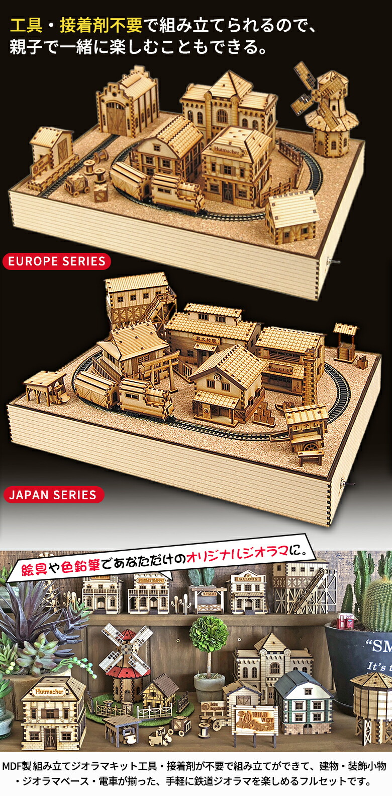 楽天市場】ミニチュア 鉄道ジオラマ 組み立てキット CRAFT VILLAGE