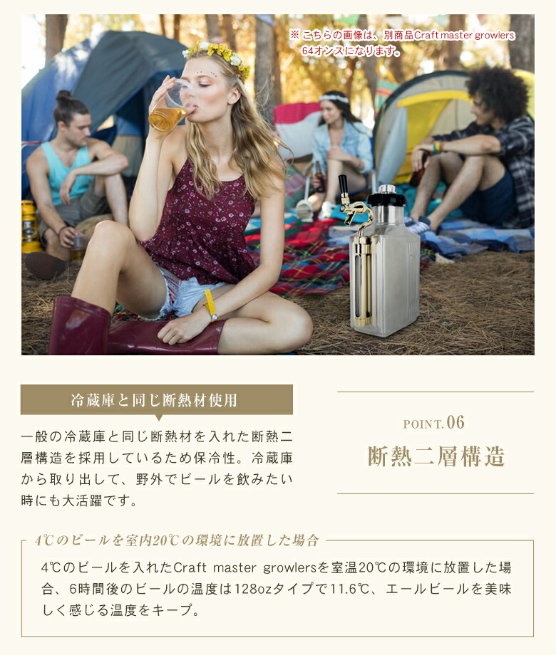 楽天市場】クラフトマスター グロウラー 128オンス 3.6リットル