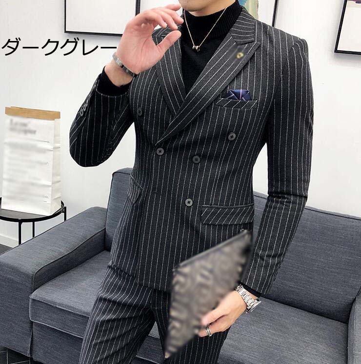 楽天市場】【送料無料】ビジネススーツ メンズ ダブルスーツ