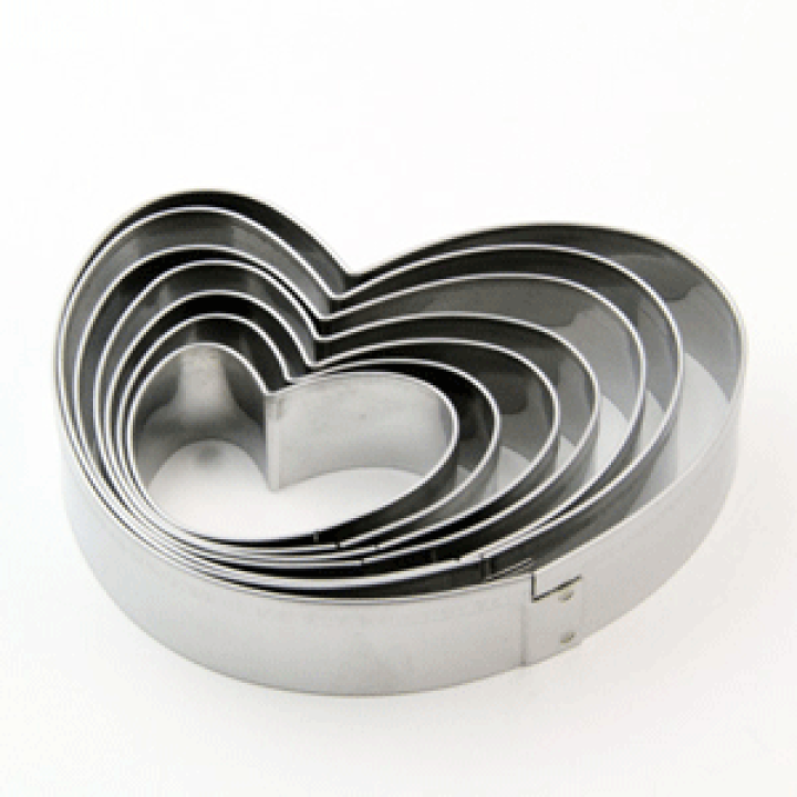 楽天市場】クッキー抜き型 ユニークハート7pセット クッキー型