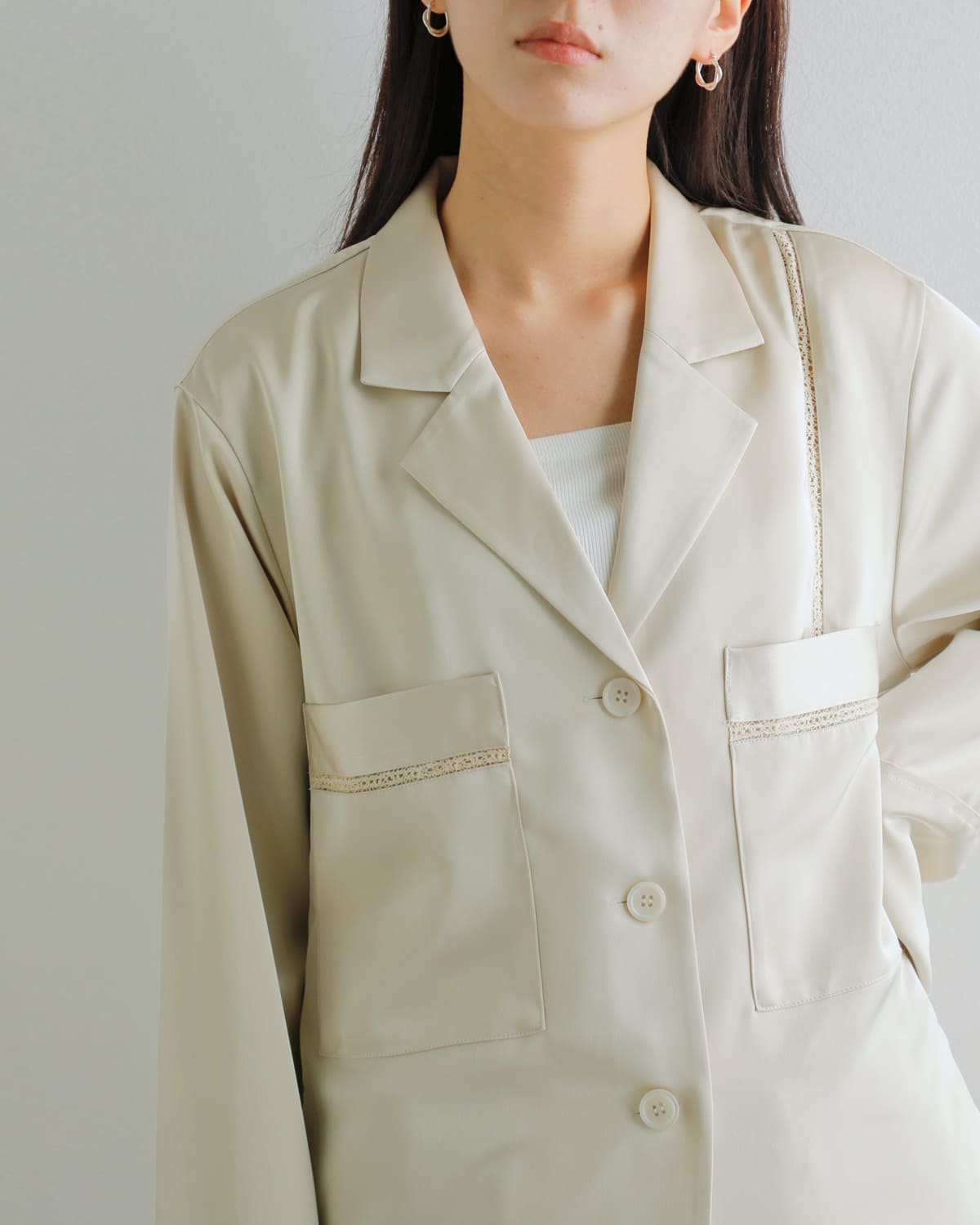 楽天市場】セール【30%OFF】anuke アンヌーク サテン テーラード