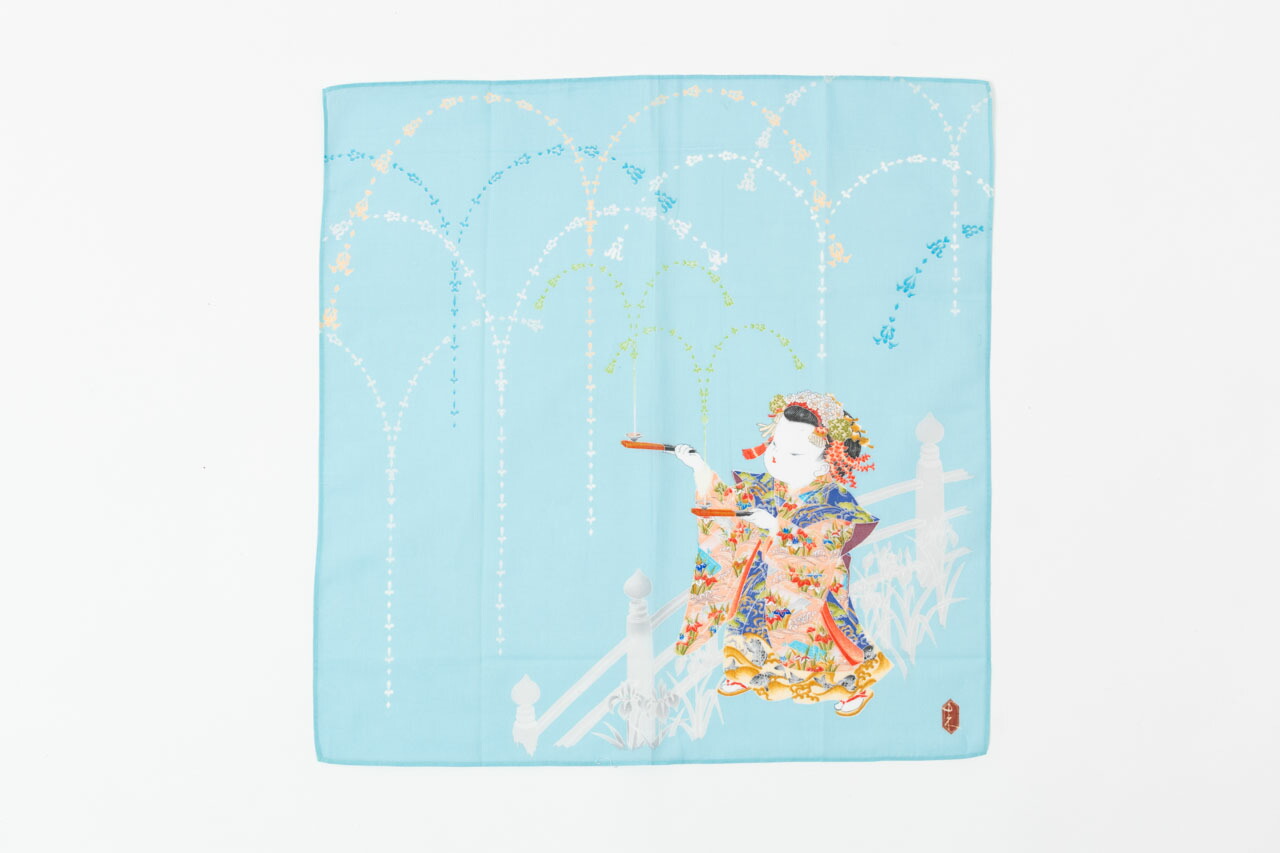 楽天市場】日本製 加賀友禅 加賀友禅染布 水芸 由水十久 ハンカチ 綿