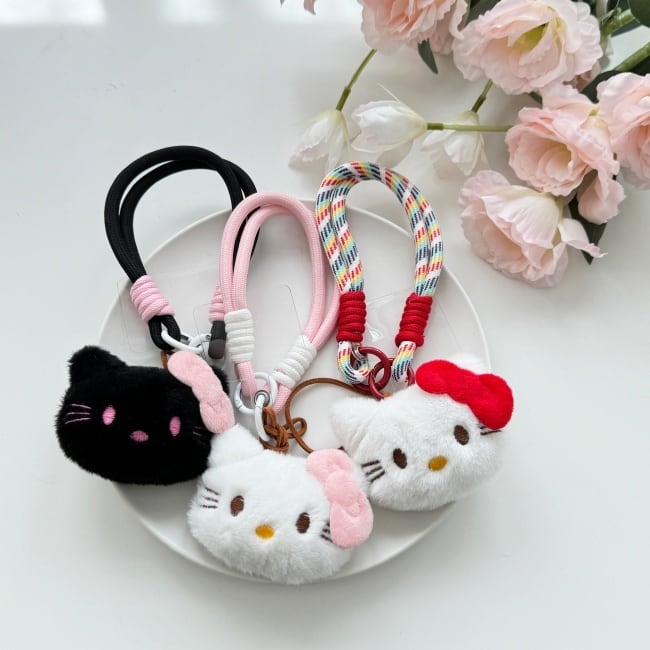 キティ 長崎 びわ キーホルダー ストラップ 美品 サンリオ - ハロー