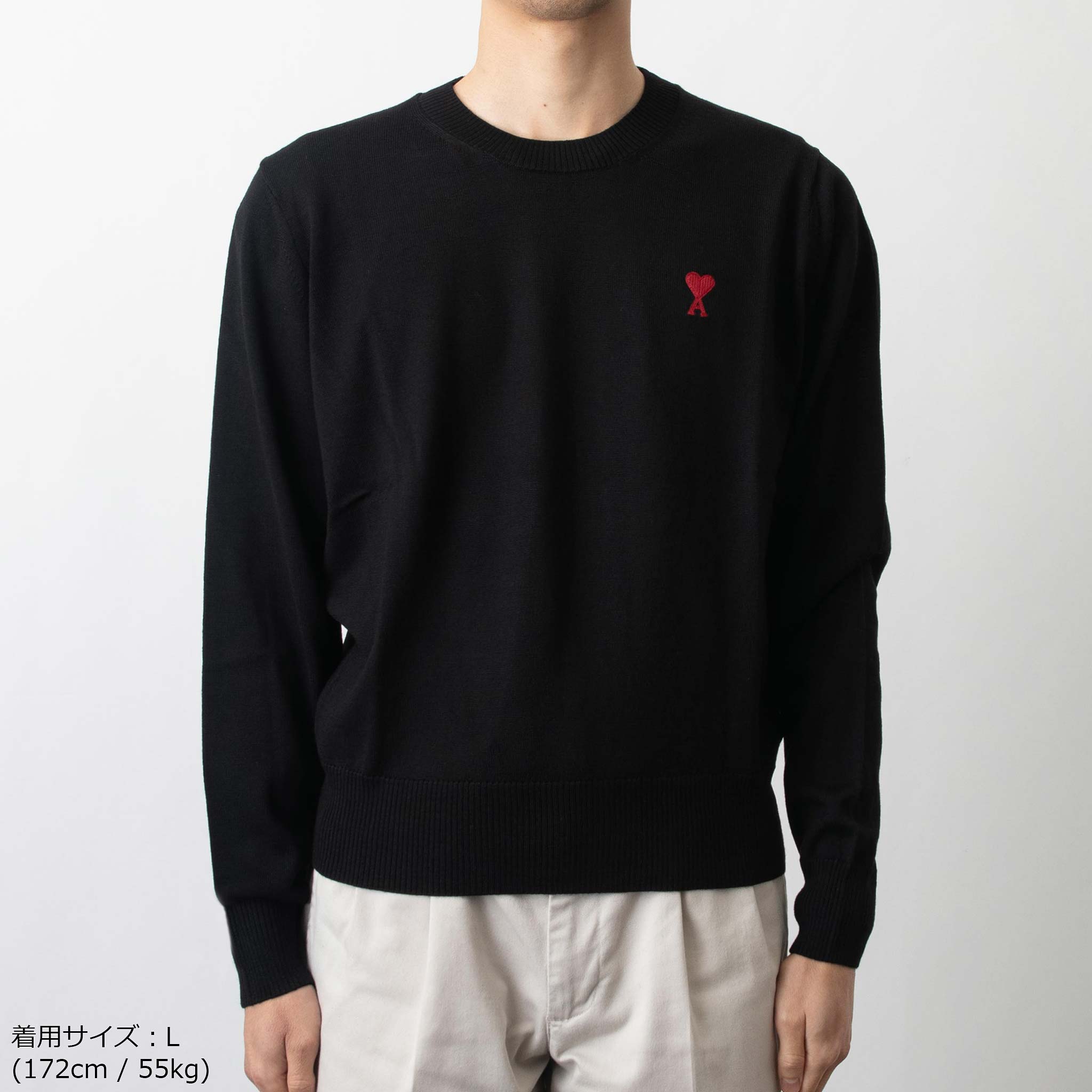 楽天市場】アミパリス AMI PARIS クルーネック長袖ニット AMI DE COEUR