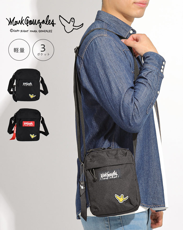 楽天市場】ショルダー バッグ メンズ マークゴンザレス ロゴタグ