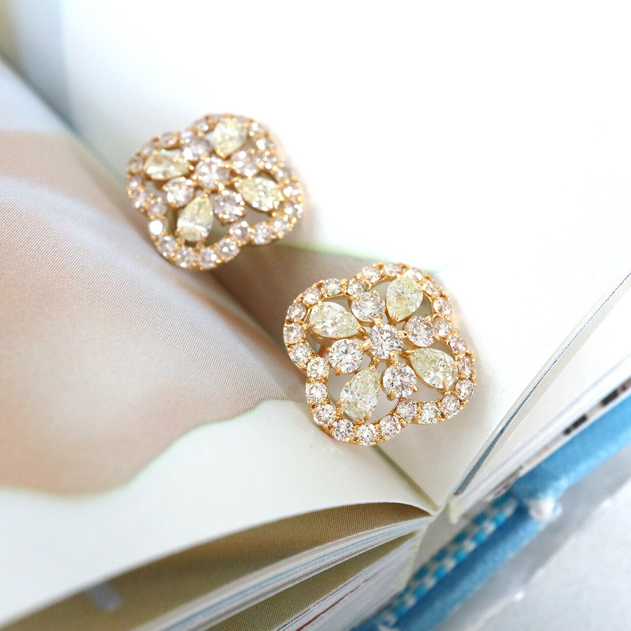 楽天市場】k18 pt900 ダイヤモンド ピアス 2ct 2カラット レディース