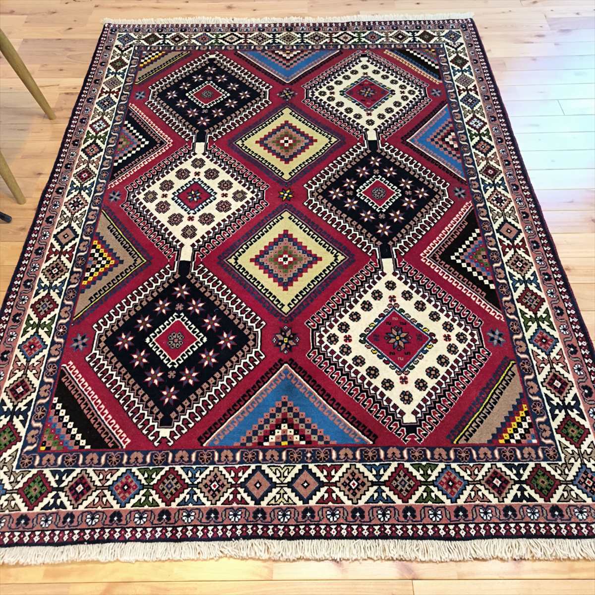 ペルシャ絨毯 215x150 手織り 美術品 ナジャファバッド産 クリーニング