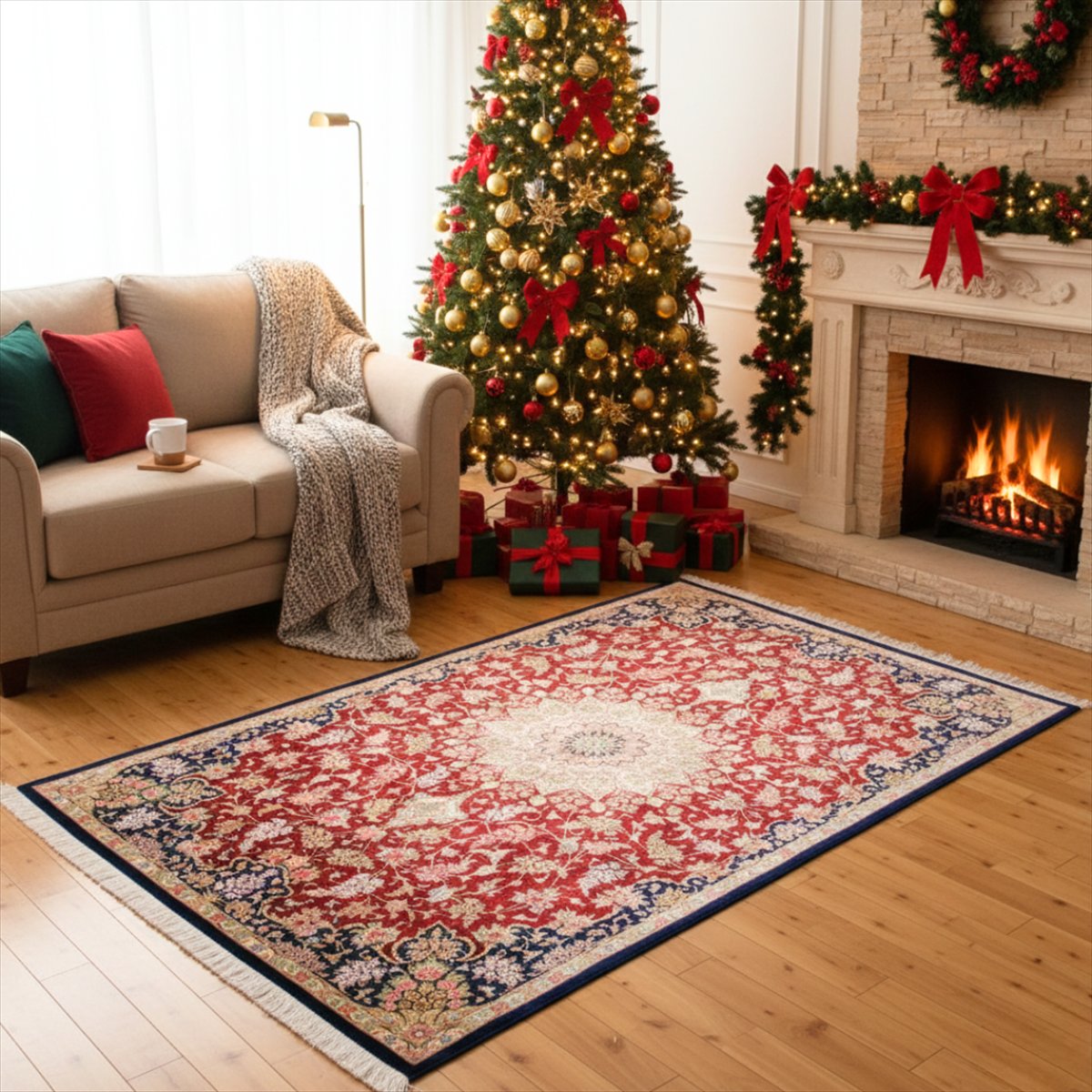 楽天市場】ペルシャ絨毯 【本物イラン産】 クム シルク マルージ工房