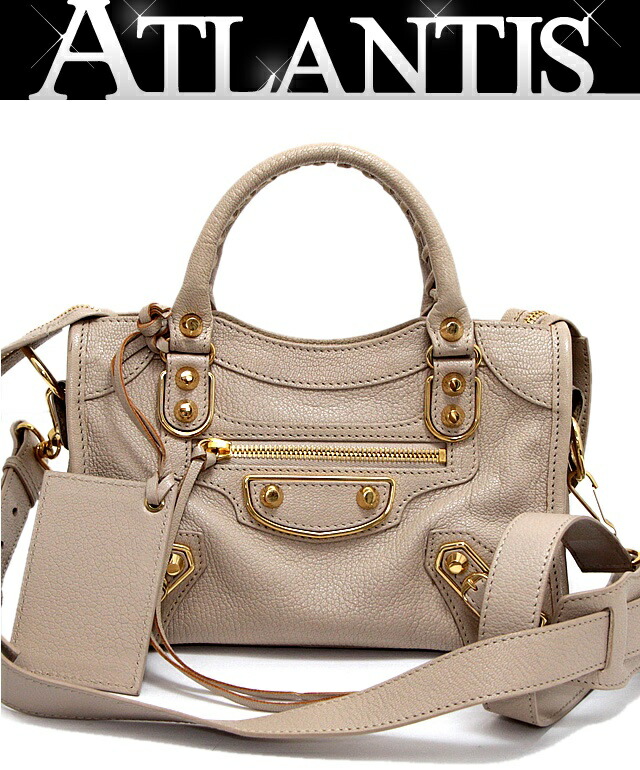 楽天市場】バレンシアガ BALENCIAGA ミニシティ 2WAYバッグ ベージュ G