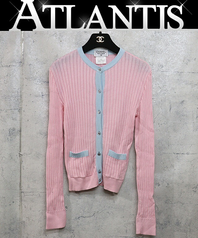 楽天市場】【広尾店】 シャネル CHANEL ピンク カーディガン ココ