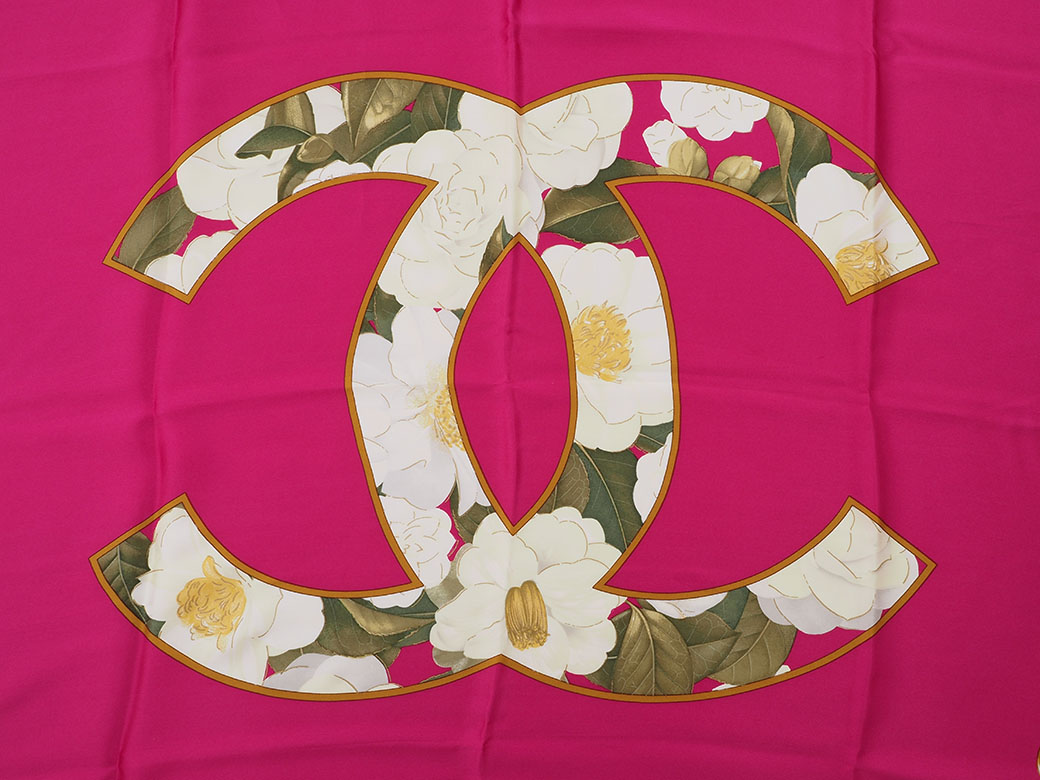 楽天市場】シャネル CHANEL スカーフ カメリア ココ チェーン ピンク