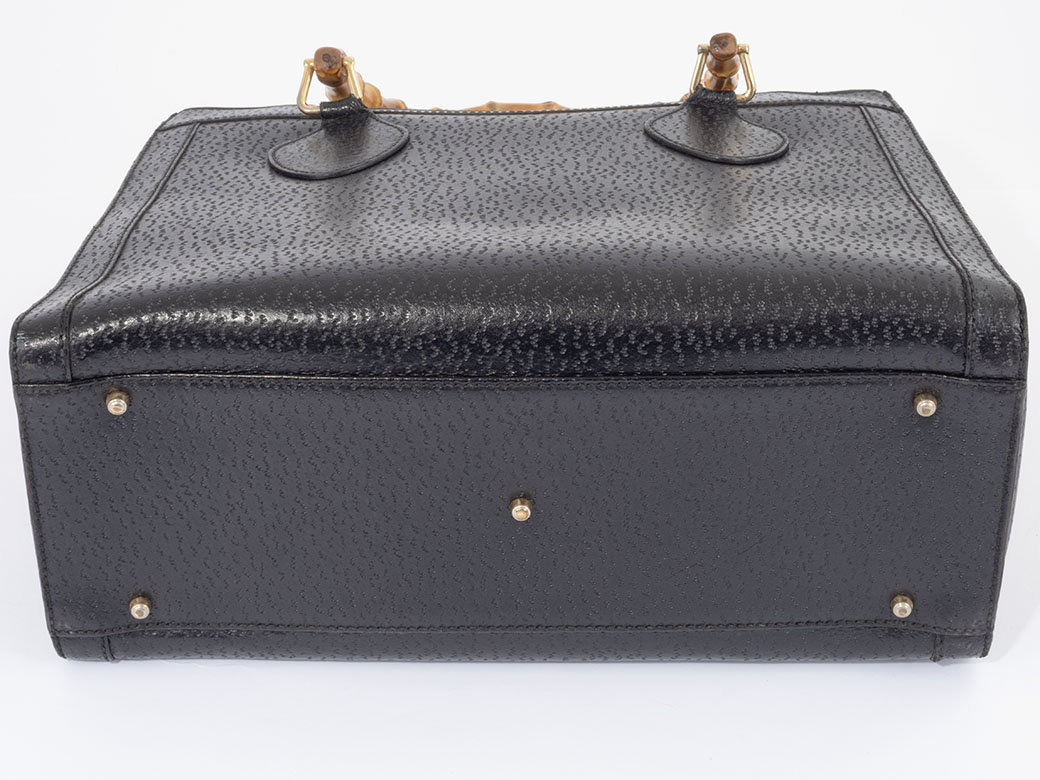 楽天市場】グッチ GUCCI トートバッグ バンブー レザー 黒 ブラック A4