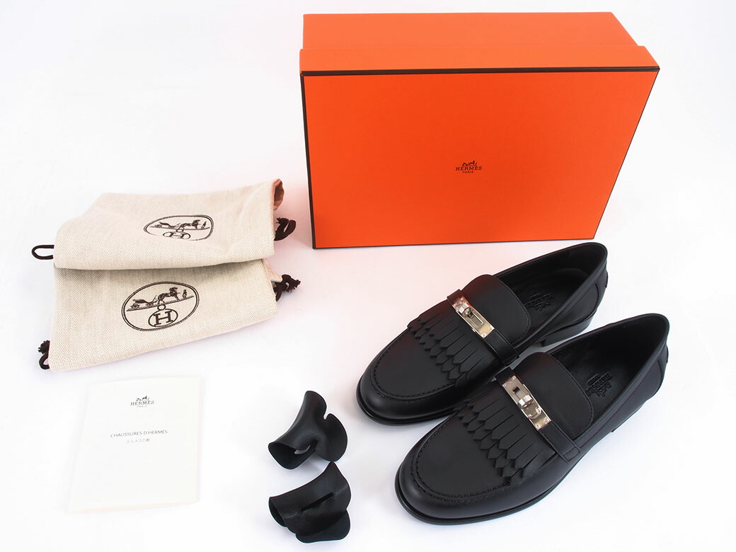 エルメス 靴 モカシンパリ 38 黒 ローファー美品 楽天市場】エルメス