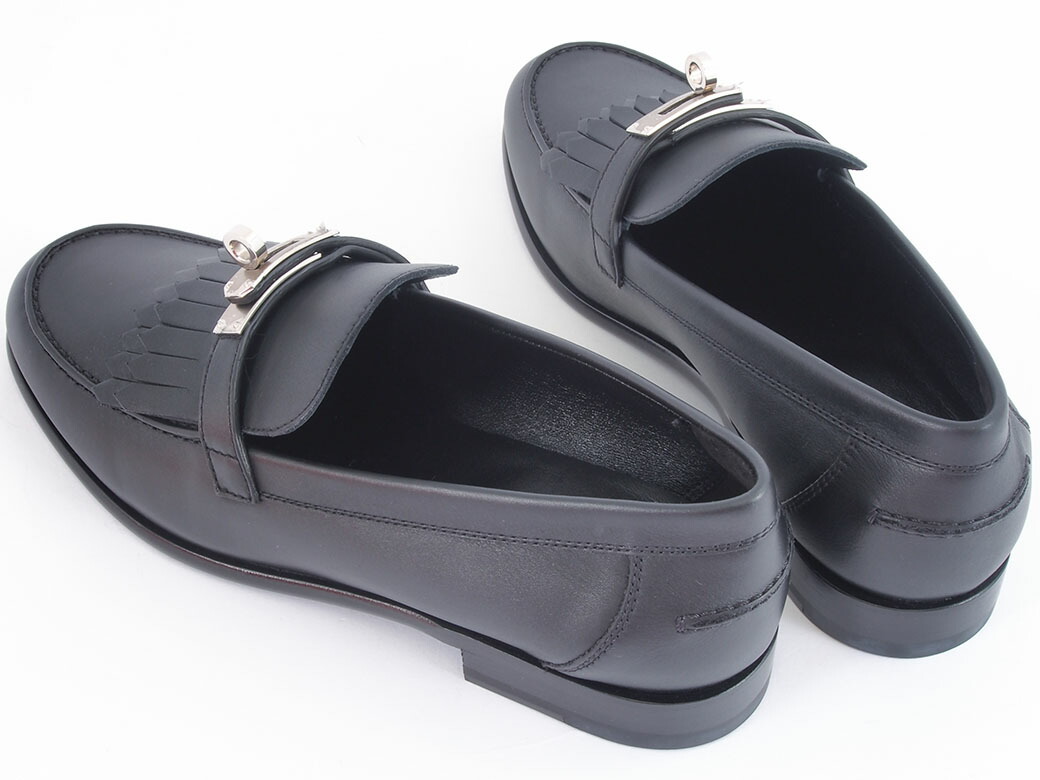 エルメス 靴 モカシンパリ 38 黒 ローファー美品 楽天市場】エルメス