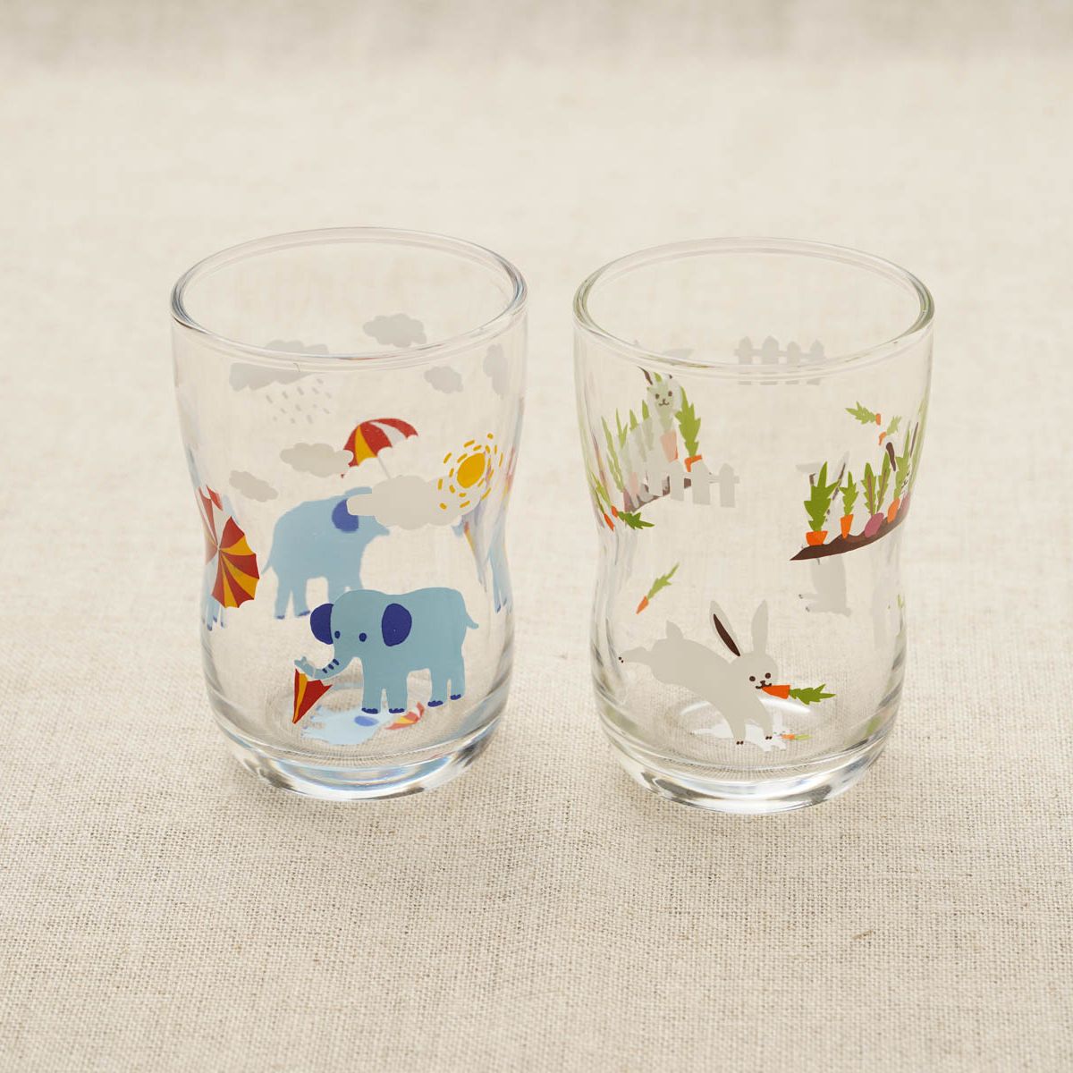 楽天市場】つよいこグラスM かくれんぼ ぞう/うさぎ 185cc 箱入り 日本