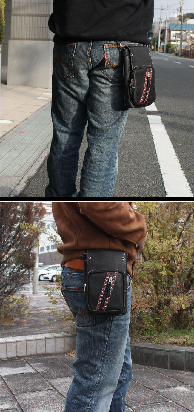 楽天市場】ベルトポーチ ヒップポーチ レザー バッグ 本革 ウエスト