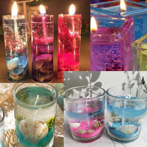 楽天市場】ジェルキャンドル 送料無料 8色セット 手作り ハンドメイド