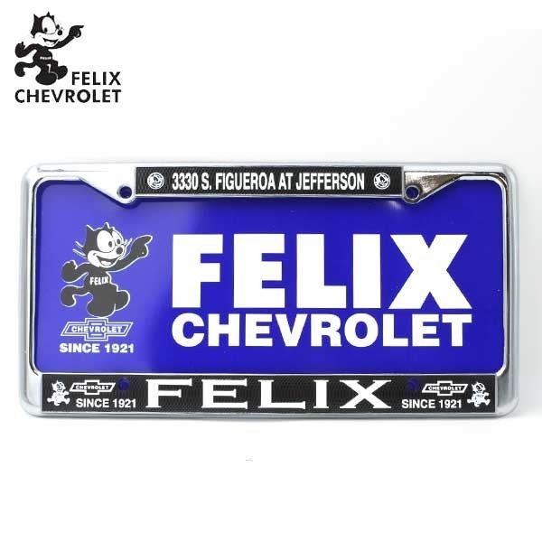楽天市場】フィリックス シボレー メタル ナンバーフレーム ブルー