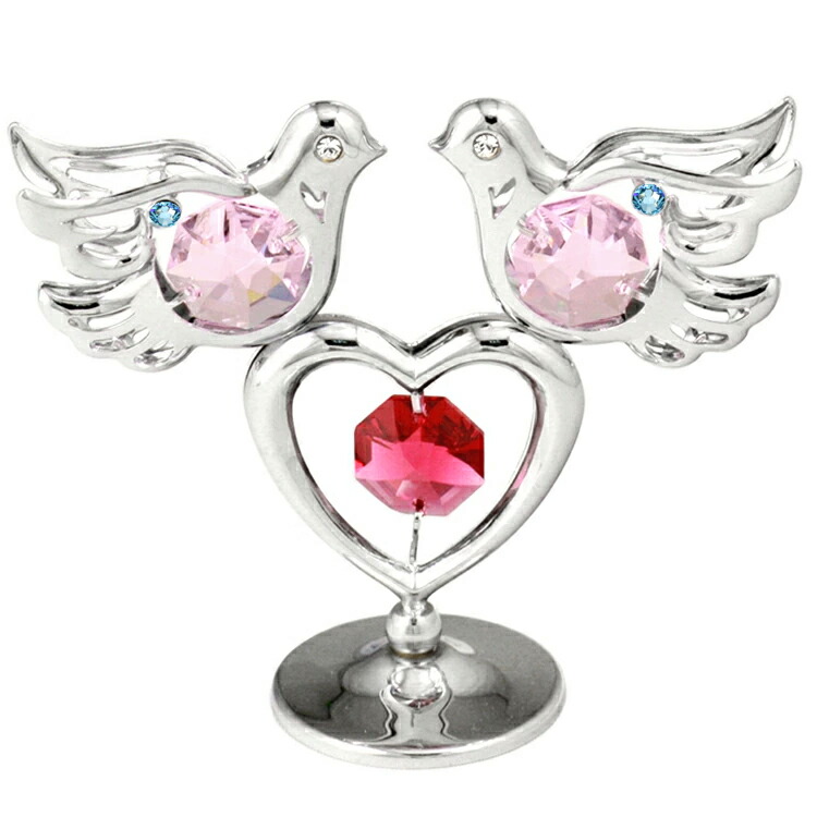 Swarovski 二羽の鳥のクリスタルフィギュア 高さ9cm Swarovski 二羽の