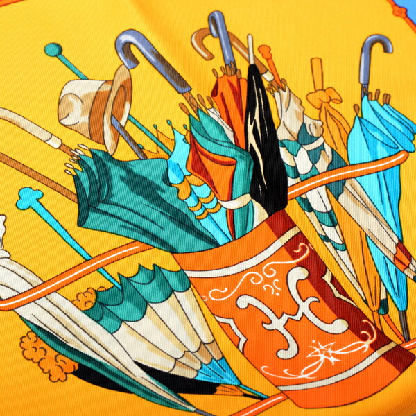 楽天市場】エルメス スカーフ レディース カレ90 シルク OMBRELLES ET