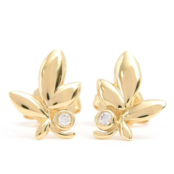 楽天市場】ティファニー ピアス レディース オリーブリーフ 1Pダイヤ